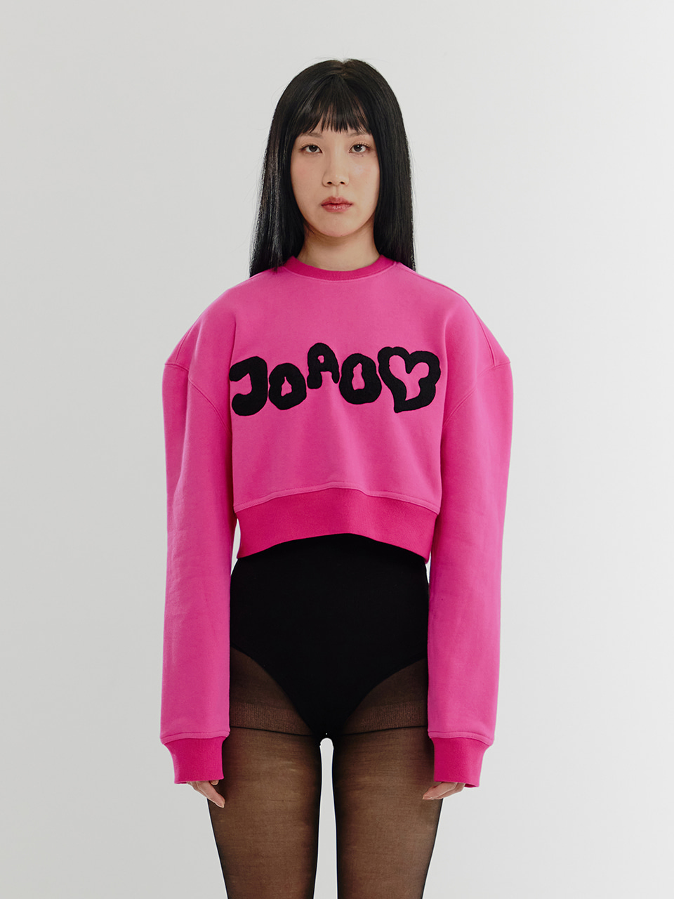 Over-fit Bookle Logo Sweat Shirt - PINK